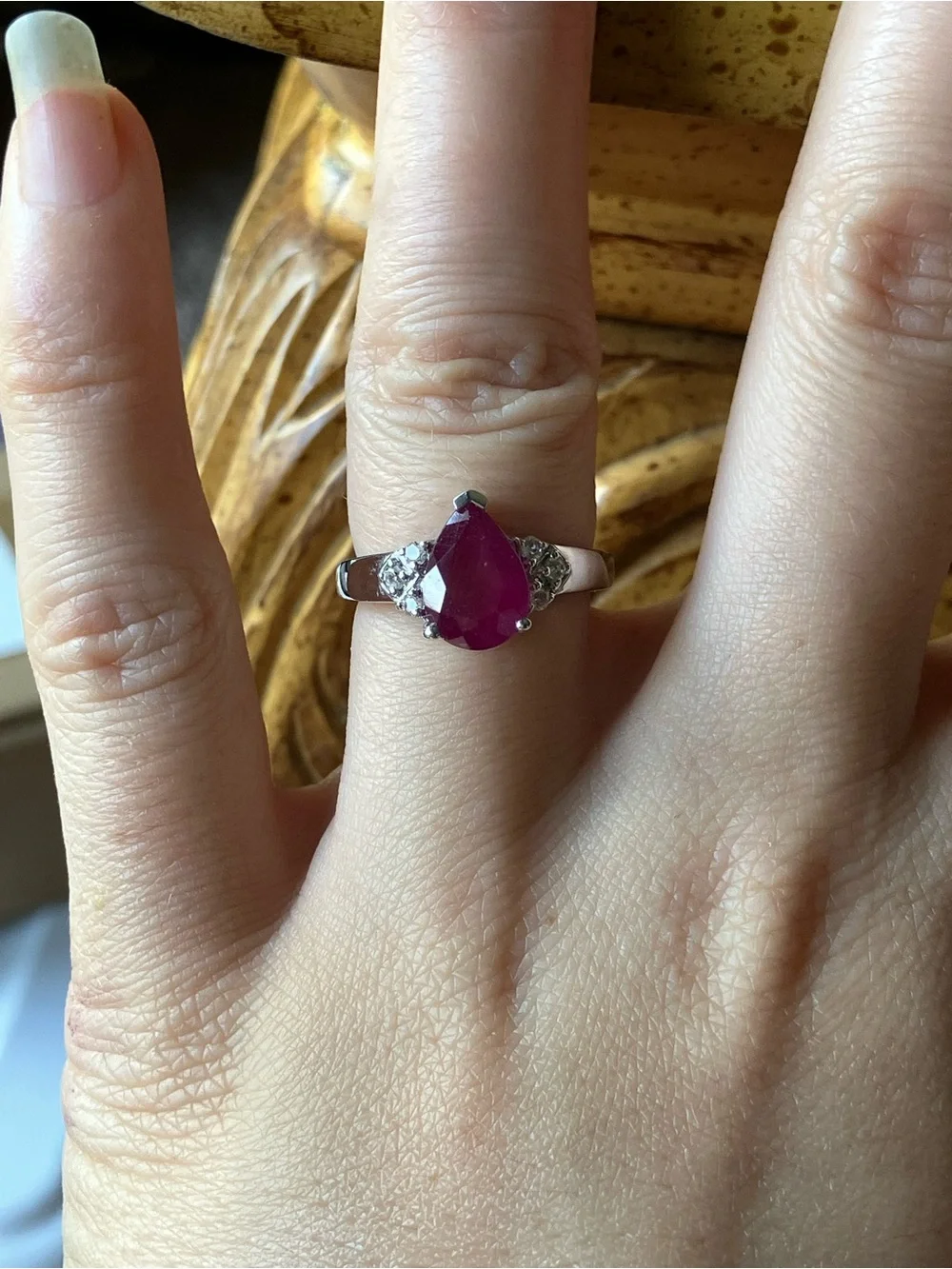 Mahaleo Ruby Sterling Silver Ring Size 5.75